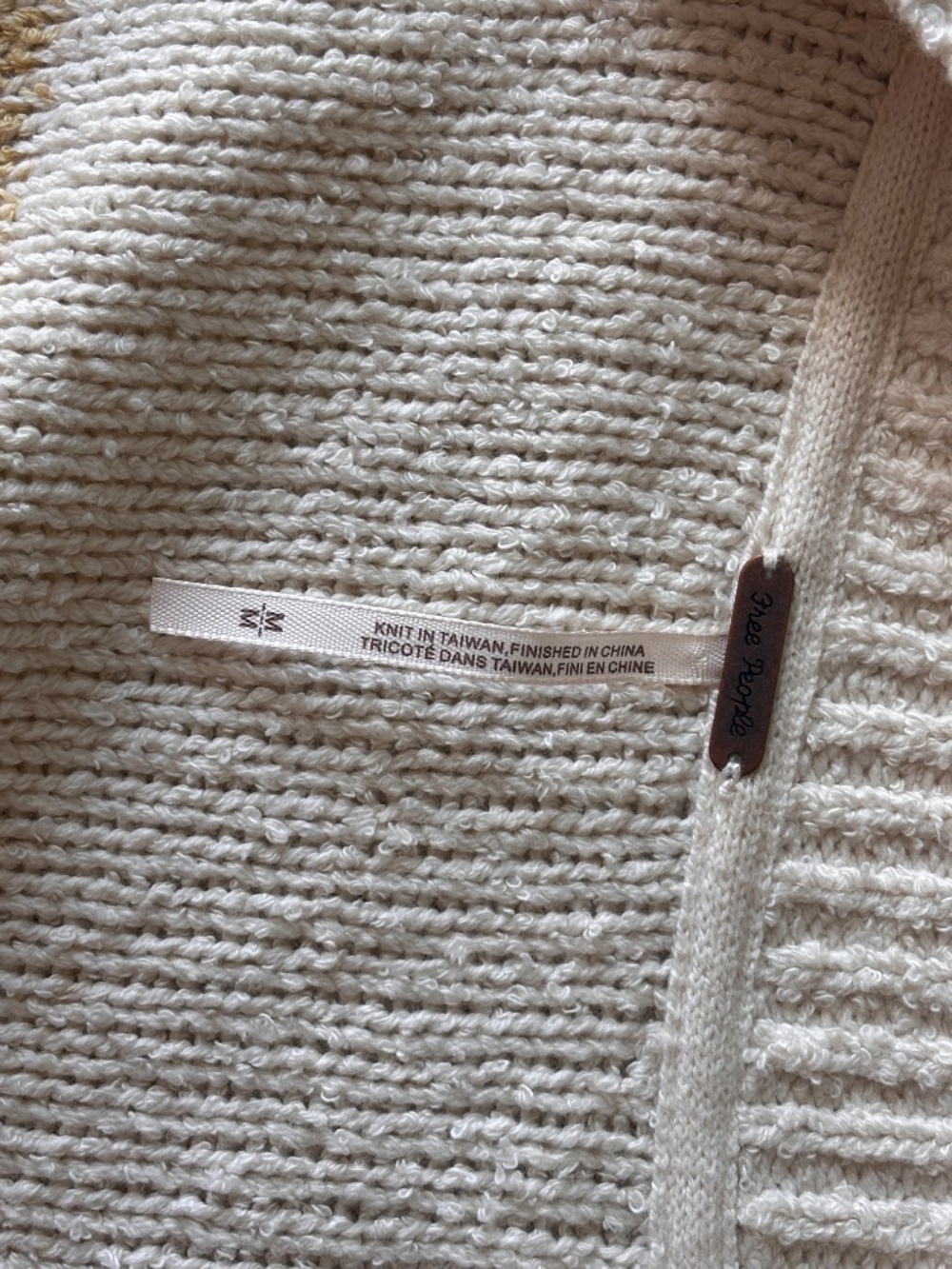 Free People Southport Beach Grains Combo Oversized Cardigan M NWT - Picture 7 of 10